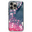 For iPhone 16 Pro Max Shockproof Case Pattern Printed Tempered Glass+TPU Phone Cover - Stripes / Hearts - 1