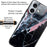 For iPhone 16 Plus Lightweight Case Tempered Glass+TPU Phone Cover Pattern Printed - Black Marble - 2