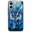 For iPhone 16 Case Lightweight Tempered Glass Back TPU Phone Cover Pattern Printed - Forest Owl - 1