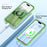 For iPhone 16 Pro Magnetic Case PC+TPU+PET Drop-Proof Clear Phone Cover - Green - 2