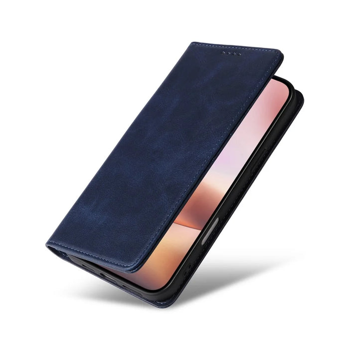 For iPhone 16 Plus Case Leather Phone Cover with RFID Blocking Wallet - Blue - 5
