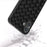 For iPhone 16 Plus Case Woven Texture Leather+PC+TPU Hybrid Phone Cover - Black - 3