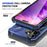 For iPhone 16 Plus Case Compatible with MagSafe Kickstand TPU+PC Phone Cover - Navy Blue - 6