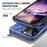 For iPhone 16 Pro Magnetic Case TPU+PC Ring Kickstand Anti-Drop Phone Cover - Navy Blue - 6