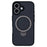 For iPhone 16 Plus Case Compatible with MagSafe Kickstand TPU+PC Phone Cover Carbon Fiber Texture - 1