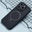 For iPhone 16 Pro Max Magnetic Case TPU+PC Carbon Fiber Texture Phone Cover Rotatable Ring Holder - 6