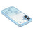 KADEM For iPhone 16 Plus Case Gradient Glitter Flower TPU Phone Cover with Lanyards - Blue - 4
