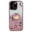 KADEM For iPhone 16 Pro Max Case TPU Gradient Flowers Phone Cover Ring Kickstand - Rose Gold - 1