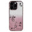 KADEM For iPhone 16 Pro Max Case TPU Gradient Flowers Phone Cover Ring Kickstand - Rose Gold - 3