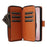 R20 For iPhone 16 Pro Max Case Zipper PU Leather Phone Cover with 9 Card Slots - Brown - 3