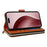 R20 For iPhone 16 Pro Max Case Zipper PU Leather Phone Cover with 9 Card Slots - Brown - 4