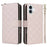 For iPhone 16 Leather Case Zipper Wallet Phone Bag with Shoulder Strap and Hand Strap - Beige - 1
