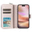 For iPhone 16 Leather Case Zipper Wallet Phone Bag with Shoulder Strap and Hand Strap - Beige - 2