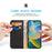 DUX DUCIS Hivo Series Phone Case for iPhone 14 Pro Full Protection Genuine Leather Folio Flip Wallet Cover Stand RFID Blocking Shell - Black - 2
