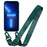 For iPhone 16 Pro Lanyard Case TPU Soft Matte Phone Cover - Dark Green - 2