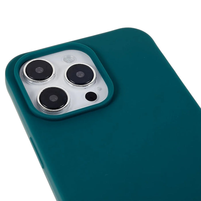 For iPhone 16 Pro Lanyard Case TPU Soft Matte Phone Cover - Dark Green - 4