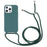 For iPhone 16 Pro Max Case TPU Soft Shockproof Phone Cover with Adjustable Lanyard - Dark Green - 1