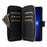 R20 For iPhone 13 Pro Max Case Zipper Wallet Phone Leather Cover with Hand Strap - Black - 3