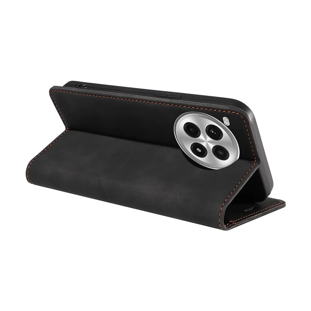 BETOPNICE 003 For OnePlus Ace 3 Pro 5G Leather Case Stand Wallet Phone Cover - Black - 4