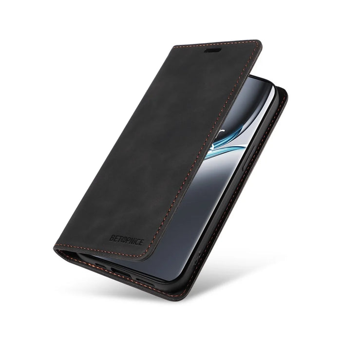 BETOPNICE 003 For OnePlus Ace 3 Pro 5G Leather Case Stand Wallet Phone Cover - Black - 5