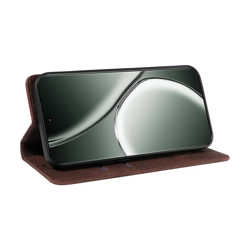 BETOPNICE 003 For Realme GT 6 5G / GT Neo6 SE 5G Case RFID Blocking Phone Leather Cover - Brown - 3
