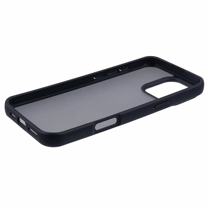 X-LEVEL For iPhone 16 Pro Case Acrylic + TPU Rubberized Shockproof Phone Cover - Black - 4