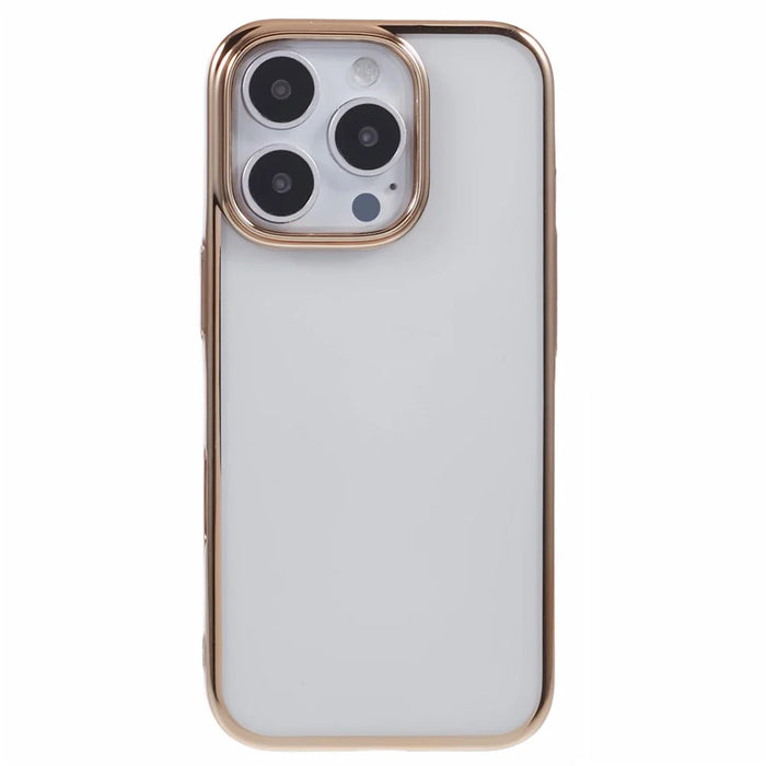 X-LEVEL For iPhone 16 Pro Max Case Clear PC Back Electroplated Phone Cover - Gold - 3