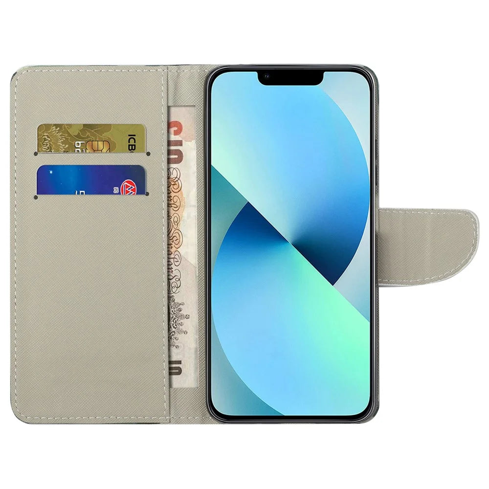 For iPhone 16 Pro Case Pattern Printing Cross Texture Phone Leather Cover - London Big Ben - 2