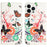 For iPhone 16 Pro Case Pattern Print PU Leather Wallet Flip Phone Cover - White / Butterflies - 1
