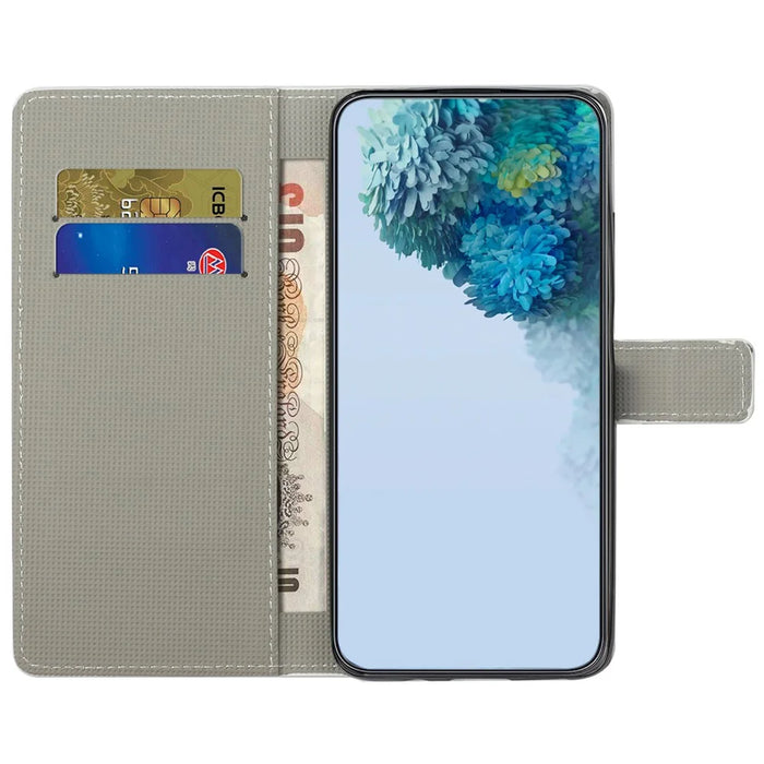 For iPhone 16 Case Pattern Print Leather Phone Cover with Wallet Stand - Dots / Owl - 2