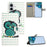 For iPhone 16 Case Pattern Print Leather Phone Cover with Wallet Stand - Dots / Owl - 6