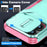 For iPhone 15 Pro Case Anti-Slip PC+TPU Phone Cover with Slide Camera Guard - Green  /  Pink - 3