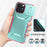 For iPhone 15 Pro Case Anti-Slip PC+TPU Phone Cover with Slide Camera Guard - Green  /  Pink - 4