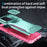 For iPhone 15 Pro Case Anti-Slip PC+TPU Phone Cover with Slide Camera Guard - Green  /  Pink - 6
