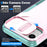 For iPhone 15 Case PC+TPU Anti-Slip Phone Cover with Slide Camera Lid - Pink / Green - 6