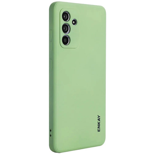 ENKAY HAT PRINCE For Samsung Galaxy A35 5G Case Anti-Scratch Silicone Phone Cover Straight Edge - Light Green - 1