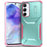 For Samsung Galaxy A55 5G Shockproof Case PC+TPU Phone Shell with Sliding Camera Cover - Green / Pink - 1