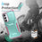 For Samsung Galaxy A55 5G Shockproof Case PC+TPU Phone Shell with Sliding Camera Cover - Green / Pink - 7