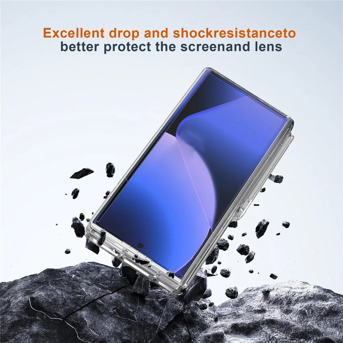 GW181 For Samsung Galaxy Z Fold6 5G Case Pattern Design Hard PC Kickstand Phone Cover - Big Heart - 6
