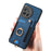 D4 For OnePlus 12 5G Case PU Leather RFID Blocking Back Cover Ring Holder Card Slots - Blue - 4