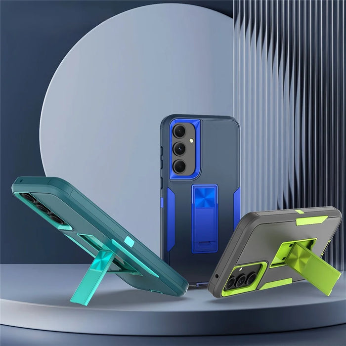 For Samsung Galaxy A35 5G Case Shockproof TPU+PC Kickstand Phone Protector - Sapphire / Dark Blue - 2