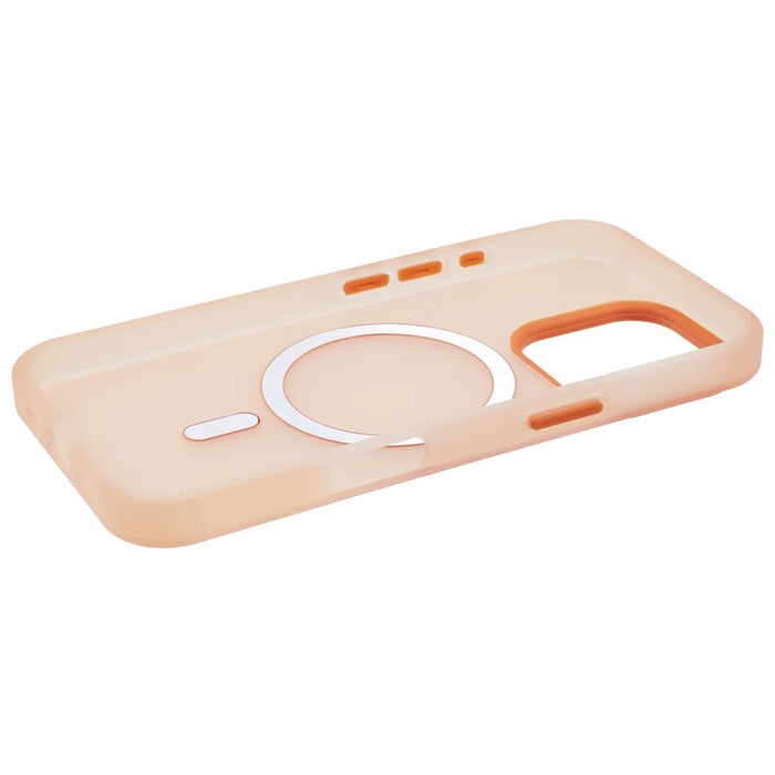For iPhone 13 Pro Max Case Compatible with MagSafe TPU Translucent Back Phone Cover - Orange - 5
