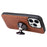 For iPhone 15 Pro Case 2 in 1 Detachable Magnetic Leather Wallet Mobile Cover with Strap - Brown - 2