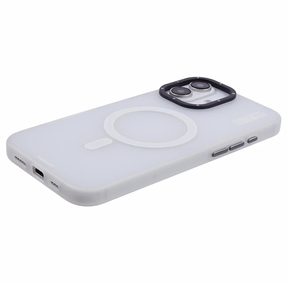 YOUNGKIT For iPhone 16 Pro Max Case Compatible with MagSafe PET+TPU Matte Back Phone Cover - White - 6