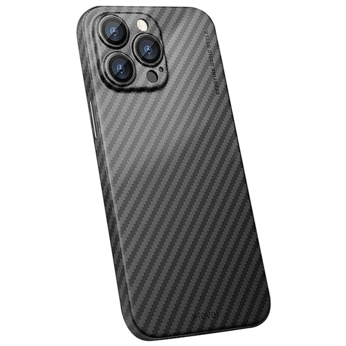 X-LEVEL For iPhone 16 Pro Max Case Slim Hard PC Phone Cover Carbon Fiber Texture - 1