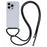 For iPhone 16 Pro Max Case TPU+PC Transparent Phone Cover with Adjustable Lanyard Strap - 1