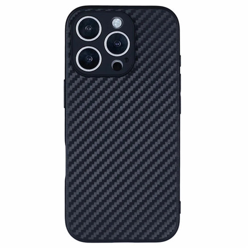For iPhone 16 Pro Max Case Soft Flexible TPU Slim Phone Cover Carbon Fiber Texture - 1