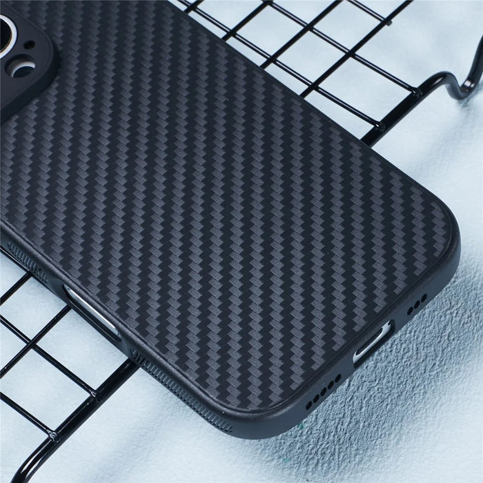 For iPhone 16 Pro Max Case Soft Flexible TPU Slim Phone Cover Carbon Fiber Texture - 6