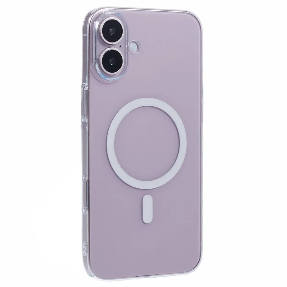 X-LEVEL For iPhone 16 Plus Magnetic Case Slim Shockproof Hard PC Clear Phone Cover - Transparent - 1