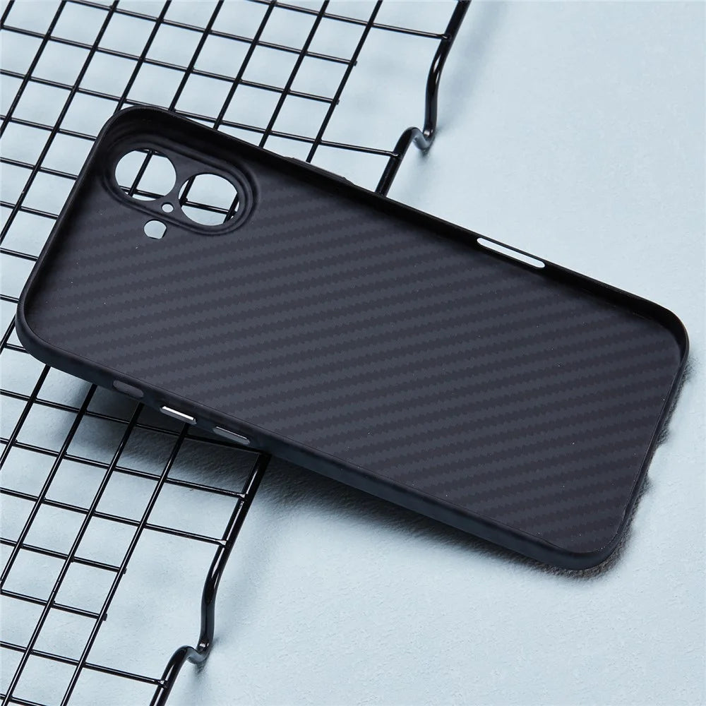 X-LEVEL For iPhone 16 Plus Case Carbon Fiber Texture Hard PC Phone Cover Anti-Shock - 3